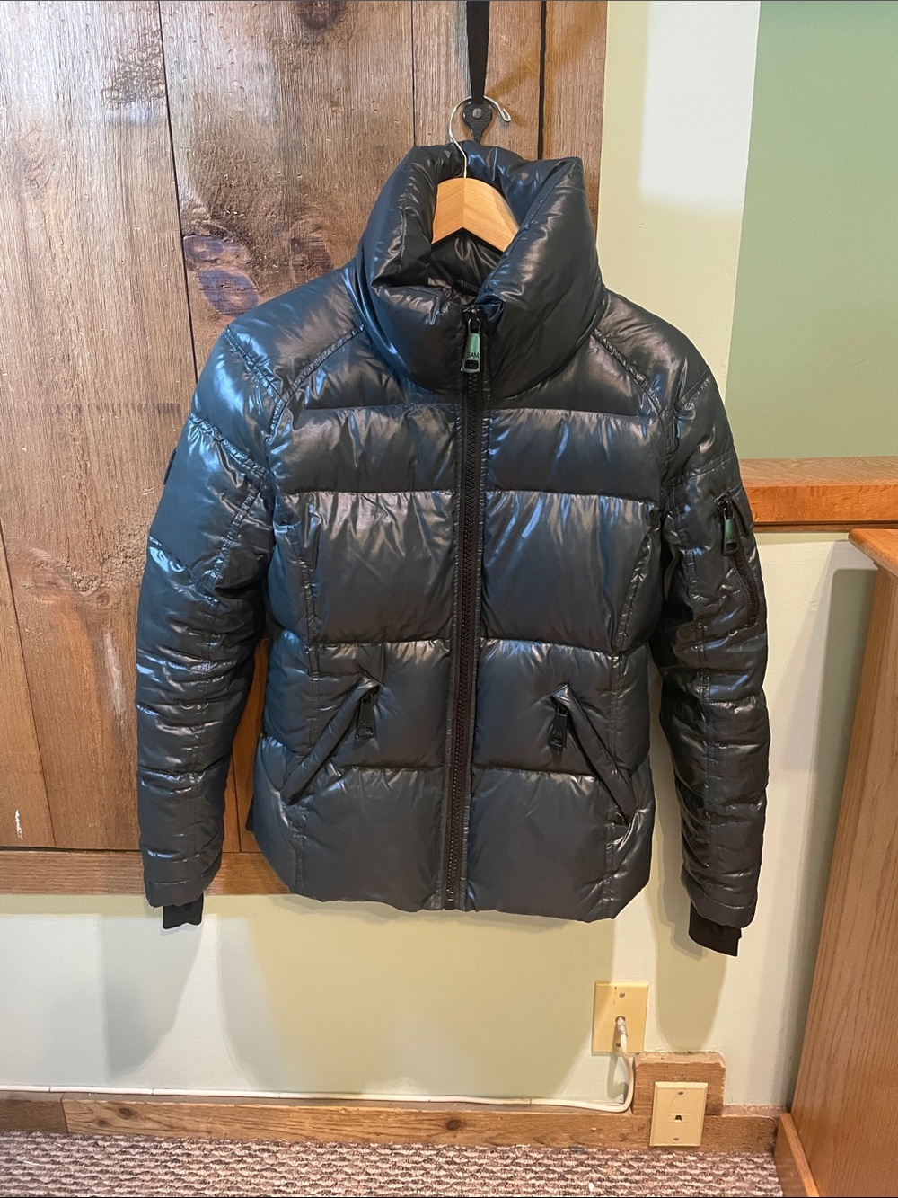 S.A.M green puffer jacket, size M